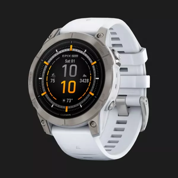 Garmin Epix Pro (Gen 2) Sapphire 47mm Titanium with Whitestone Band